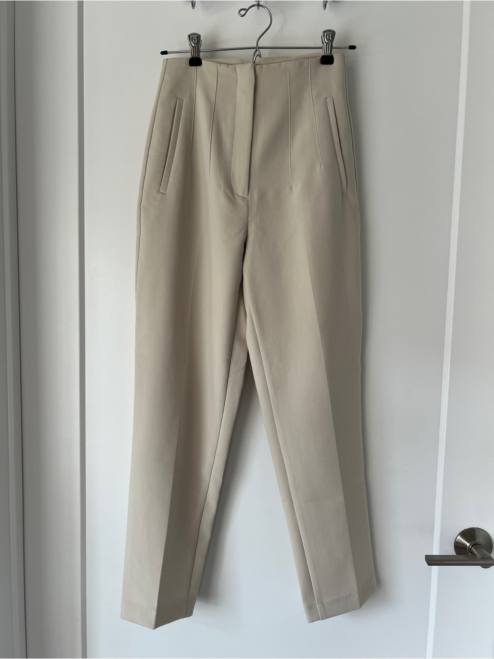 Zara Dress Pant Trouser in Light Beige
